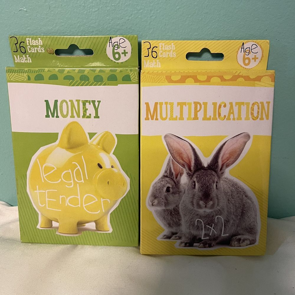 Flash Card Practice Set Bendon Set of 2 MONEY Multiplication 6+